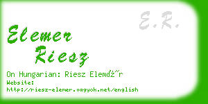 elemer riesz business card